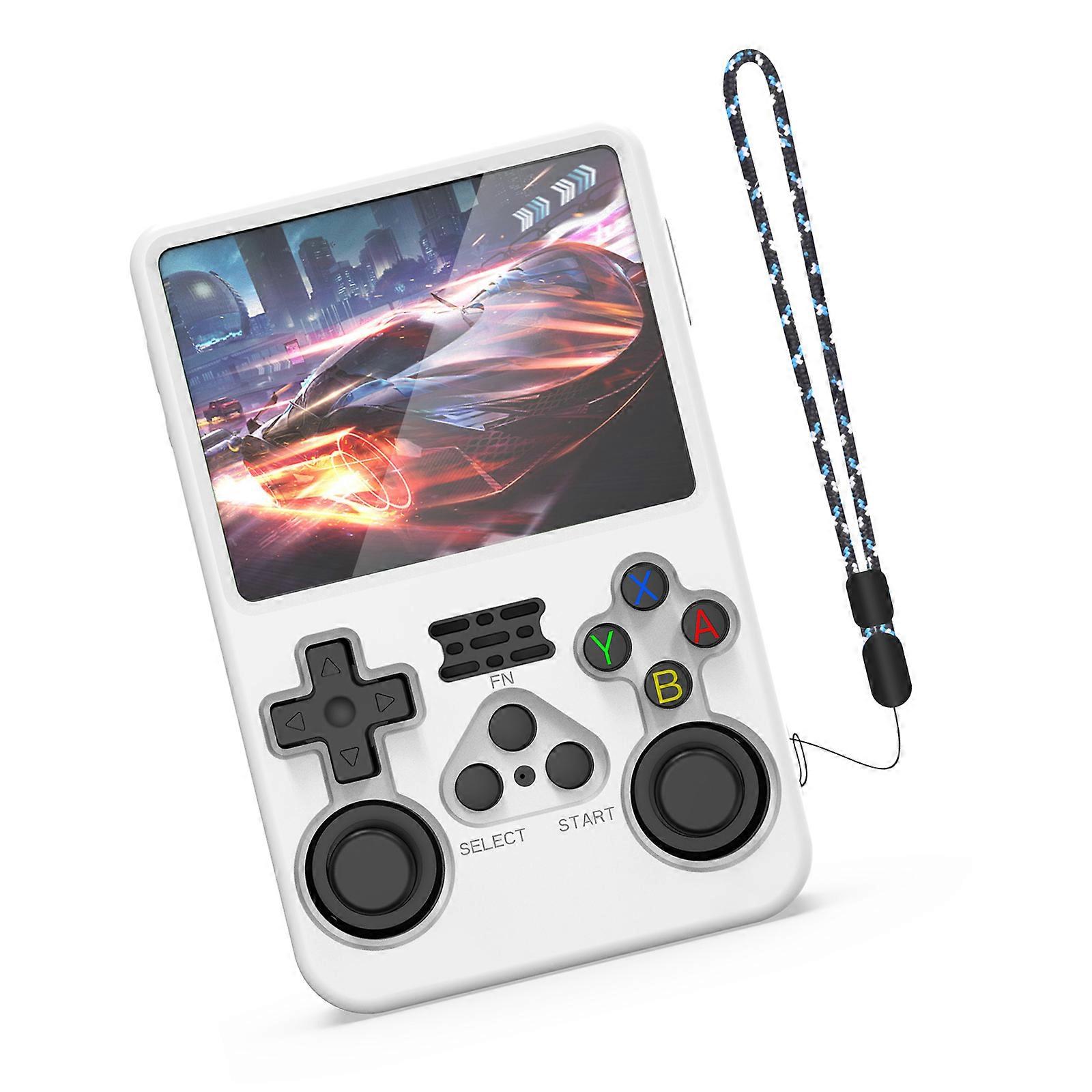 Ergonomic Soft Guard Water Resistant Sleeve Cover for R36S Handheld Gaming System Providing Full Access to Port & Button  White