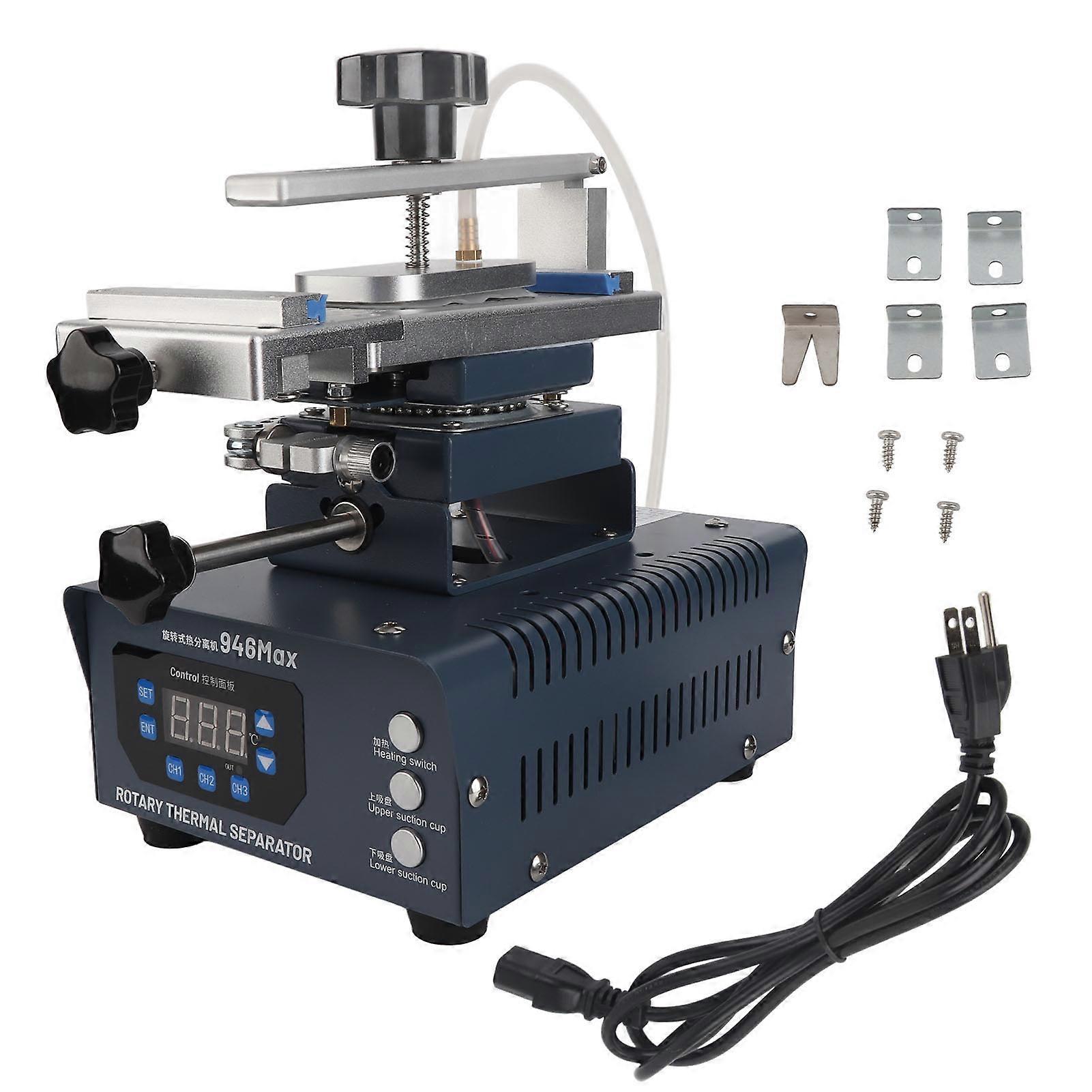 LCD Screen Separator Machine Multifunctional 185° Rotation Mobile Phone Screen Separator 110‑240V US Plug