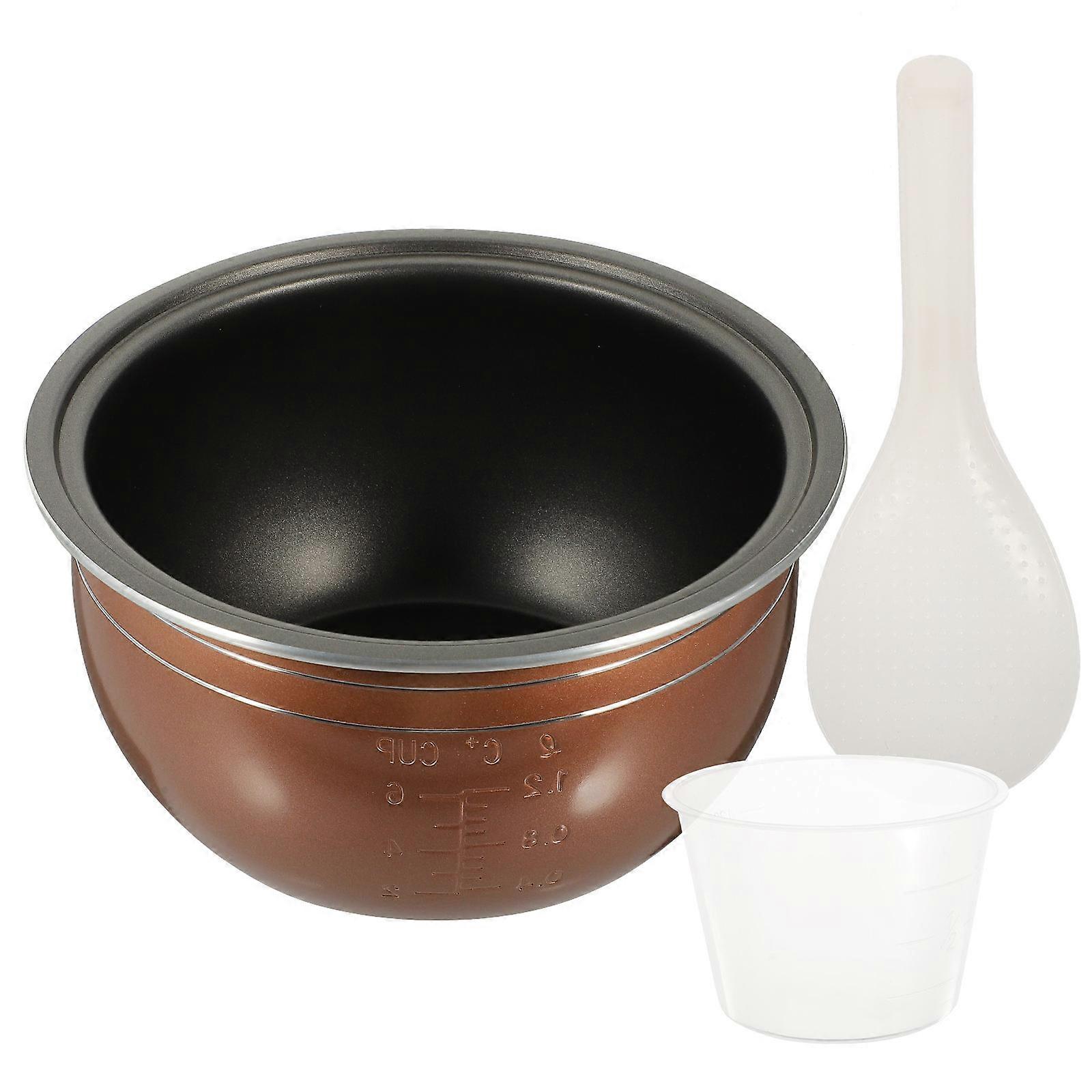 Rust Protection Replacement Pot Rice Cooker Liner For Dormitory Use 3L Golden Color 1Set