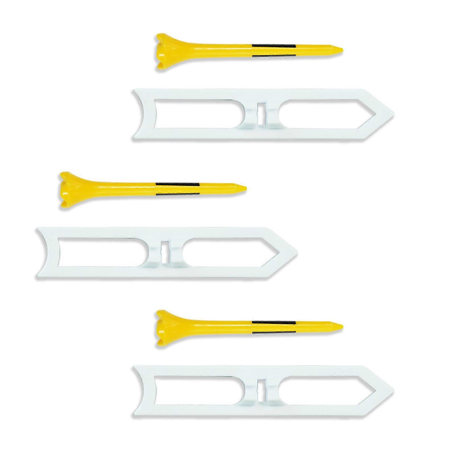 3set Backyard Golf Training Plastic Golf Tees Golf Practice Step Down Ball Tees Stable Golf Mat Tees Enduring Multicolor