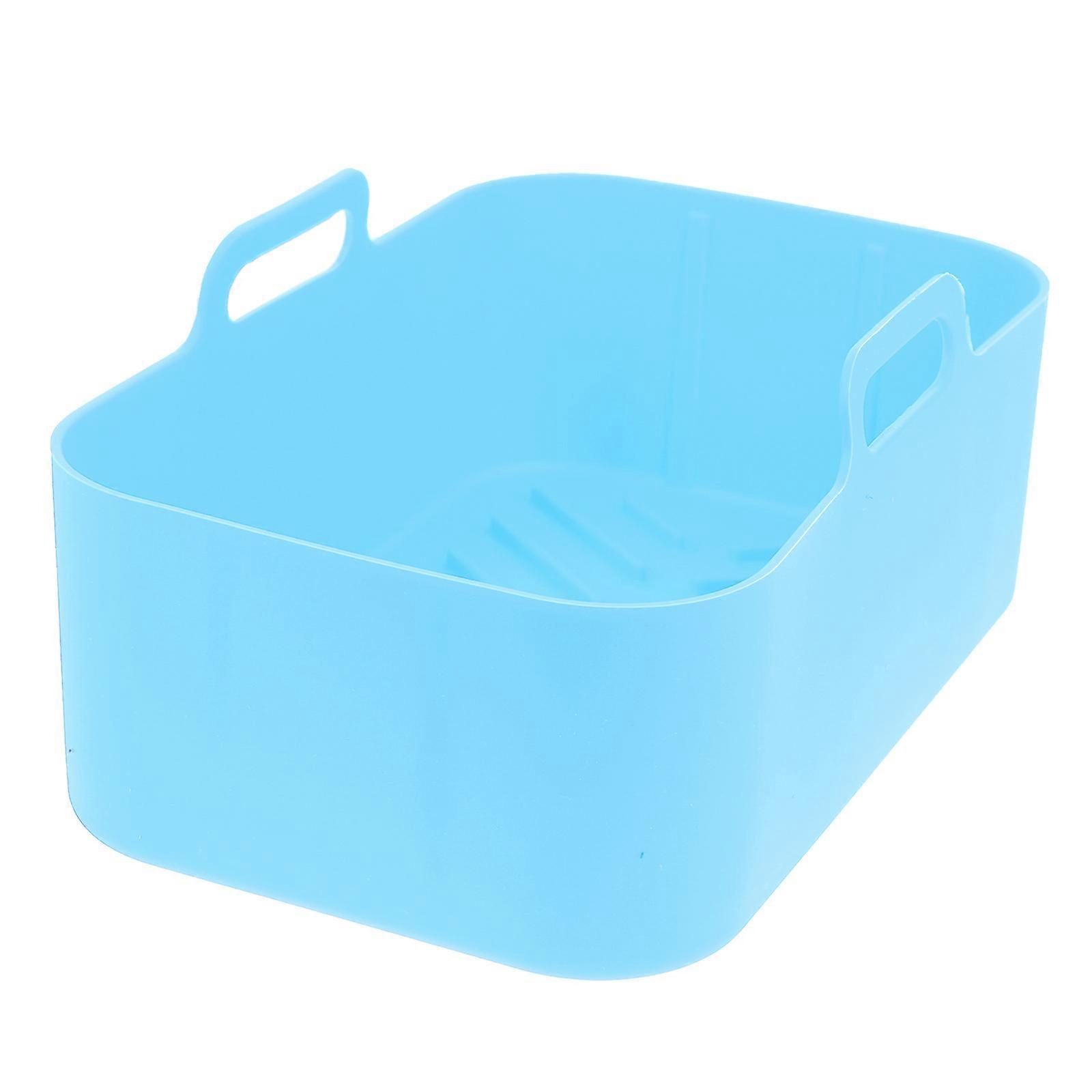 Silicone Air Fryer Basket for Kitchen Use Blue Replacement