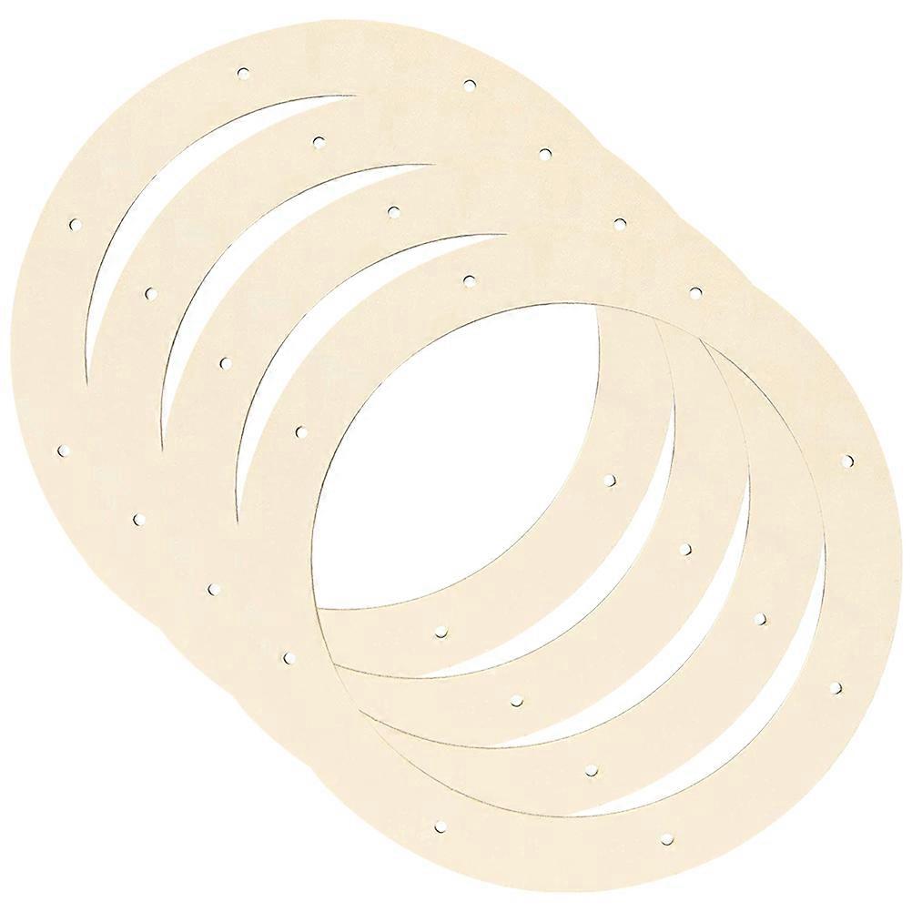 DIY Wreath Frame for Crafts with Excellent Texture and Wear Resistance Khaki Plastic 4pcs