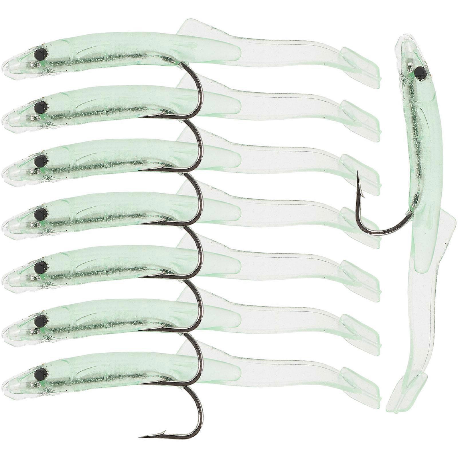 Glowing Sinking Lures 8pcs Reusable Luminous Artificial Baits for Saltwater Freshwater Fishing Mini Eel Shaped Fishing Lures