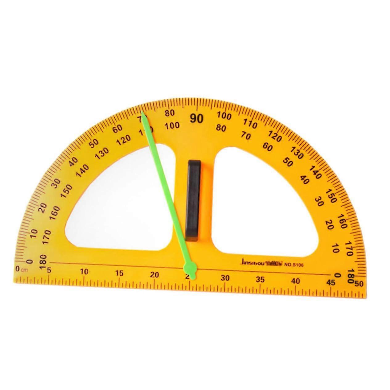 Multifunctional semicircular protractor for teachers Math teaching tool, portable protractor for drawing on blackboards.