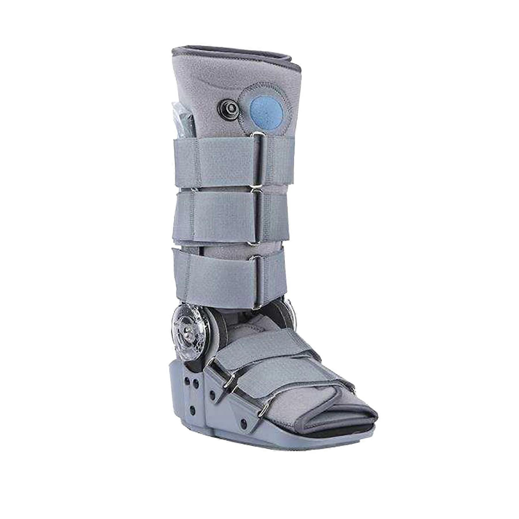 Adjustable Fracture Boot with Inflatable Support, Aluminium Brackets, Rocker Bottom, Medium