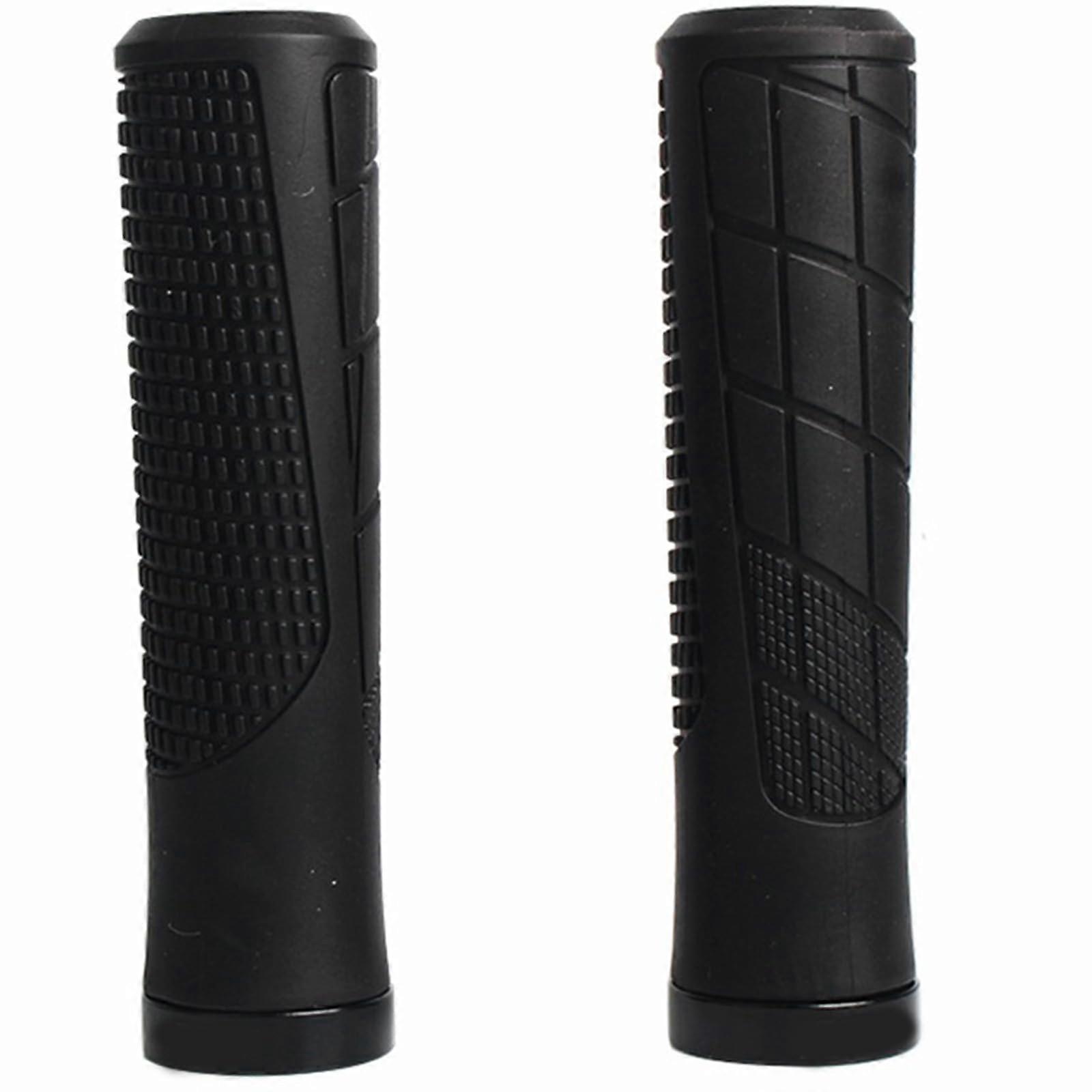 Single Lock Bicycle Handlebar Grips, Shockproof Rubber, Non-Slip Handle for Mountain Bike and Folding Bike