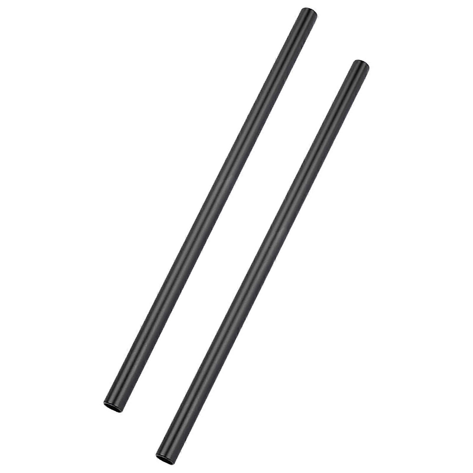 חבילה של 2 יחידות מוט סגסוגת אלומיניום 15 מ"מ באורך 35 ס"מ, צינור הארכה 12 מ"מ הברגה למצלמת DSLR, צבעים רבים