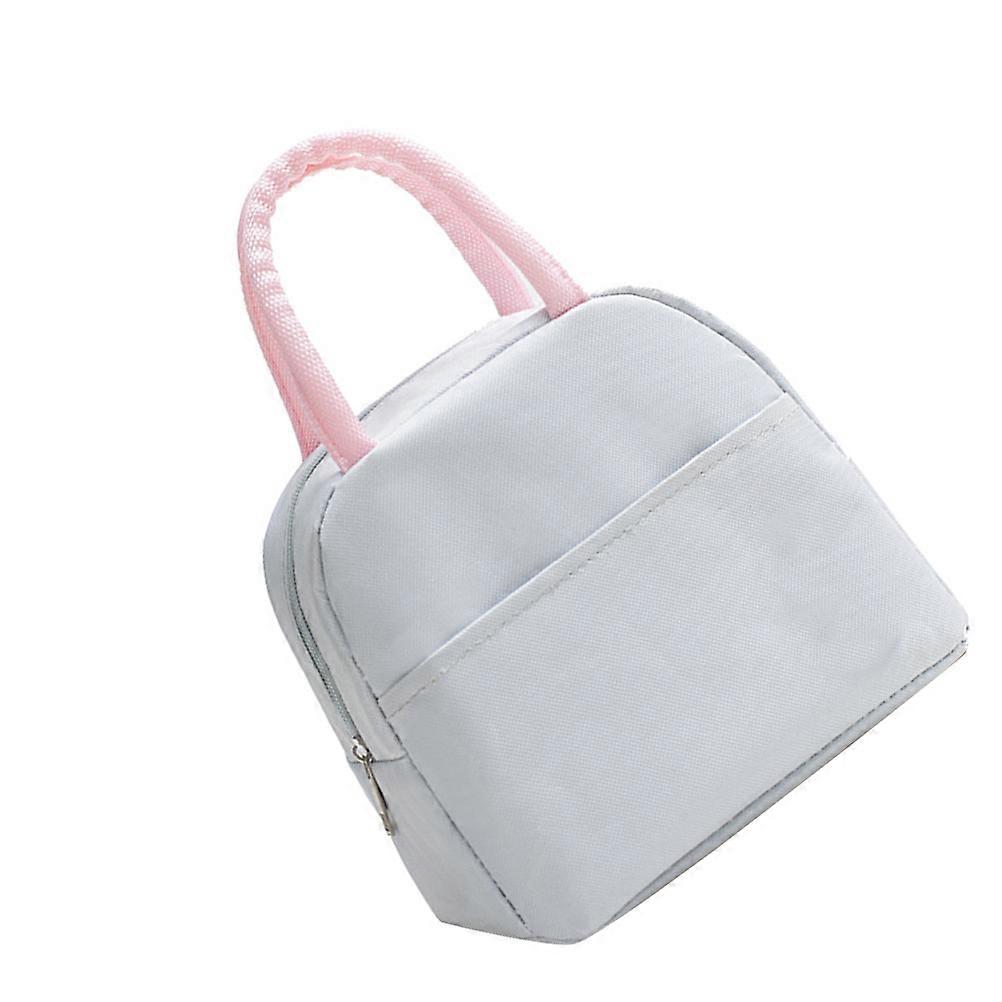 Portable Bento Pouch 1Pcs Grey Material Lightweight Portability for Storage