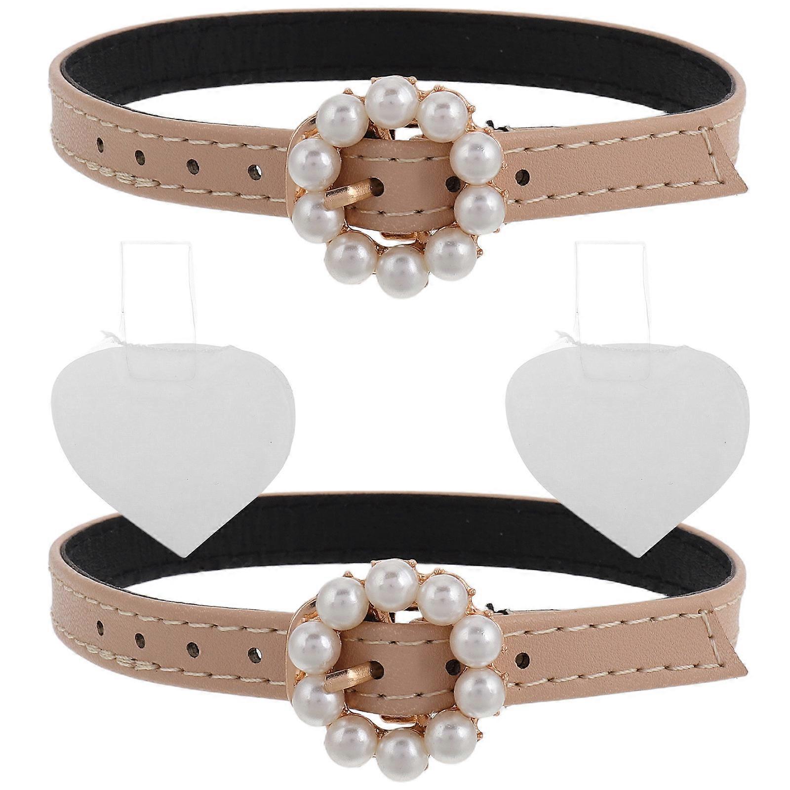 Pearl Buckle High Heel Straps for Women – Non Slip Ankle Support with Elegant Shoe Jewelry Design for Style and Stability
