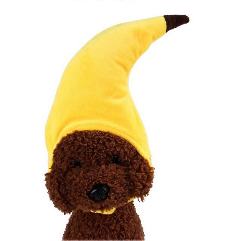 Lovely Pet Costume Dog Banana Shape Creative Funny Design For Cat Party Accessory Yellow 28x25x2cm 1Pcs