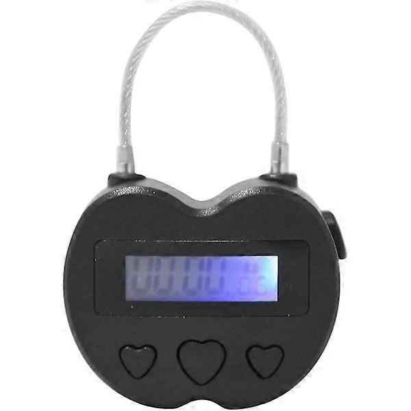 Time lock LCD display time lock multifunctional travel electronic timer, waterproof USB rechargeable temporary timer padlock