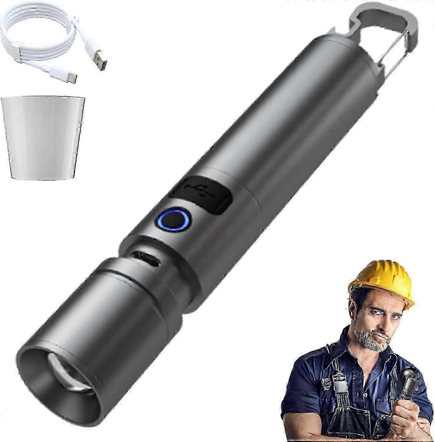 2025 Flashlights for emergencies, high brightness flashlights | Portable rechargeable LED flashlight Bright flashlights - Multifunctional powerful fla