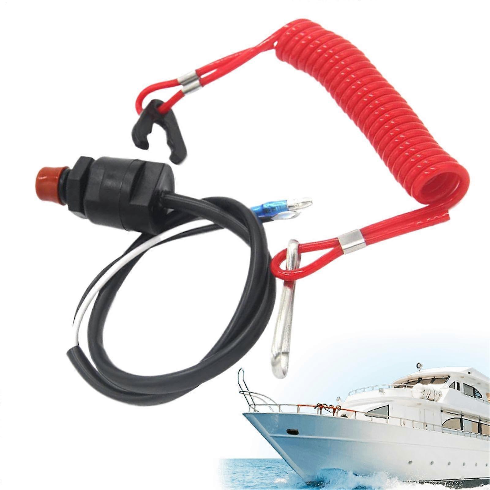 Boat Emergency Switch Lanyard - Durable Waterproof Key Switch for Outboard Motors | Powersports Starter for Family and Friends