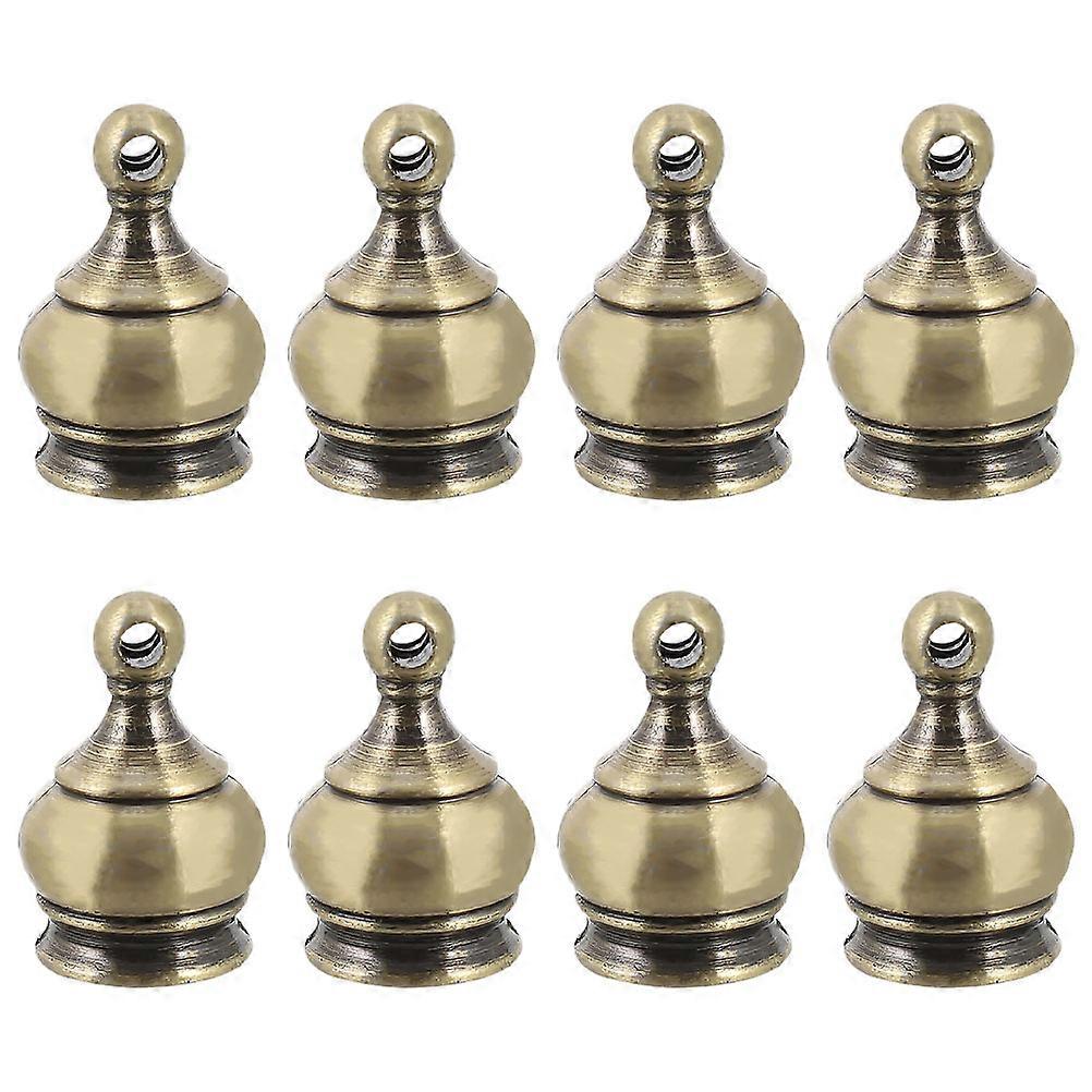 8pcs Lamp Finial Cap Knob Thread Decorative Screw Topper for Lamp Shade Brass Accessories for Home Craft Lighting Fixtures