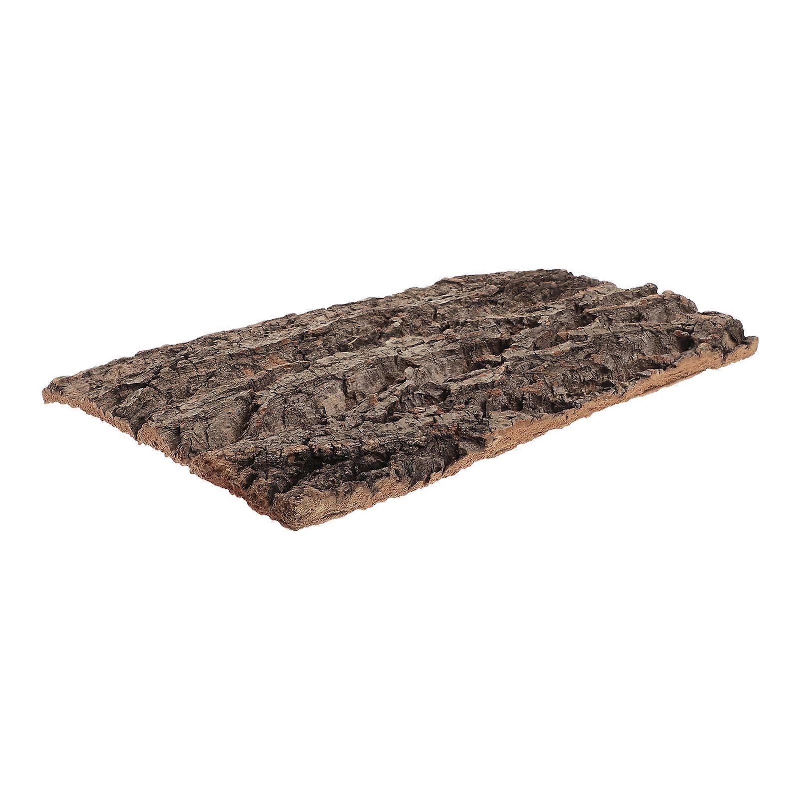 Natural Cork Bark Background Board Terrarium Decoration Aquarium Setup Indoor Decor Coffee Color 40.00X25.00X1.00CM Unique Texture 1Pack