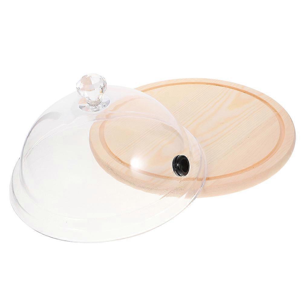 Reusable Transparent Food Dome Cover with Base – Large Smoker Lid for Plates, Bowls, and Cakes – Ideal for Home and Professional Kitchen Use