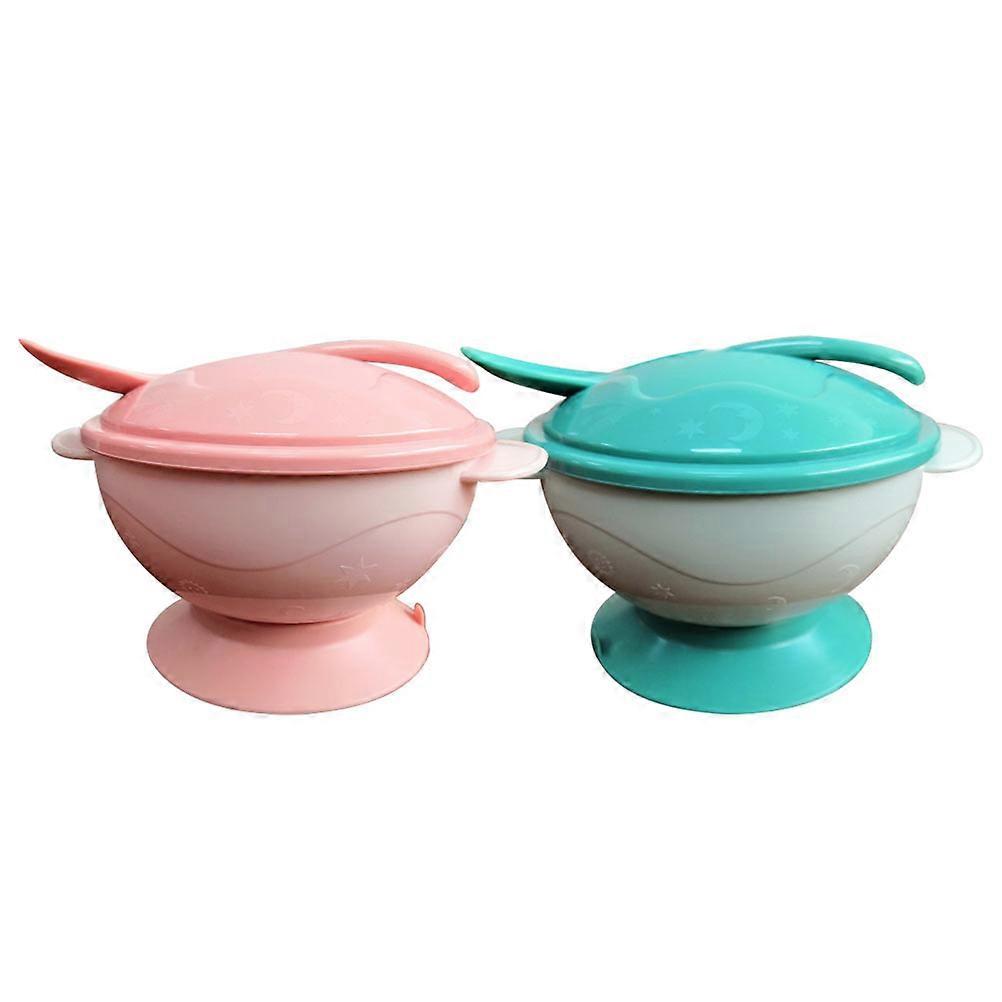 Masteelf 2 Sets Baby Feeding Bowls Household Training Bowls with Suction Cup Tableware