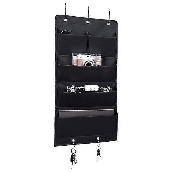 Hanging storage shelf - Fabric wardrobe organizer with 4 compartments