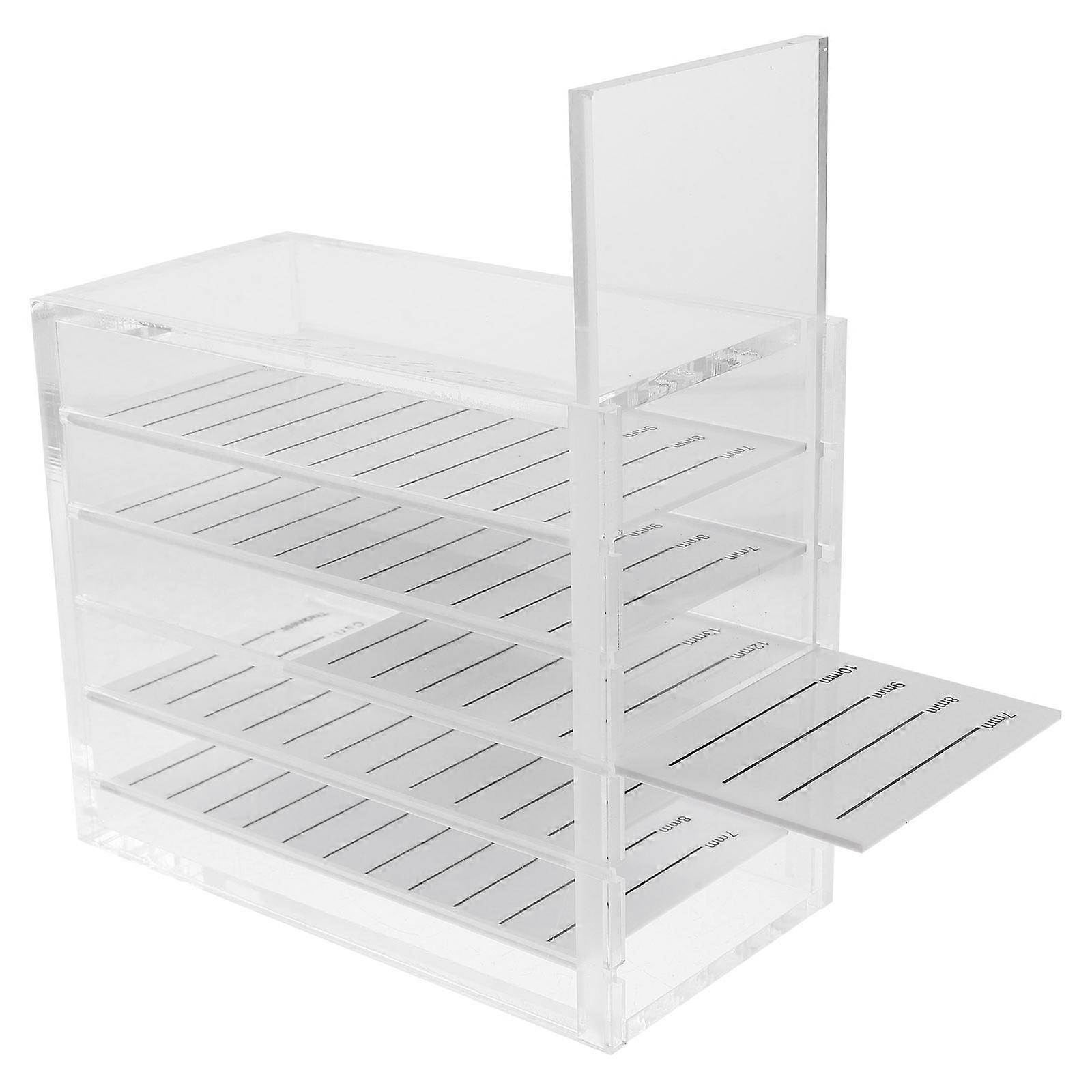 Transparent Eyelash Organizer Box For False Eyelashes Protection Everyday Use 12X10X6CM 1Set