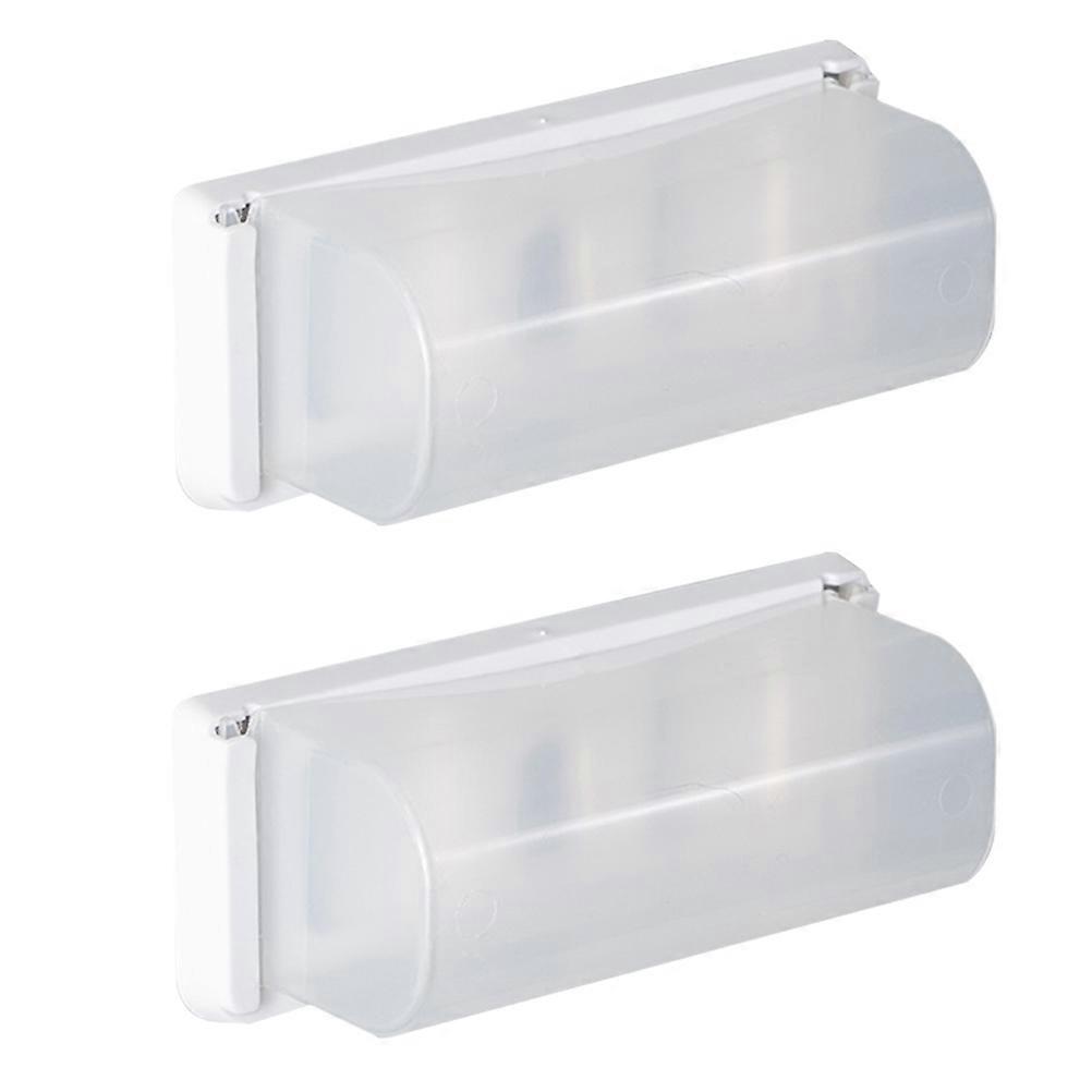 2Pcs Wall Mounted Trash Bag Holder Hangable Garbage Bag Dispenser for Home White