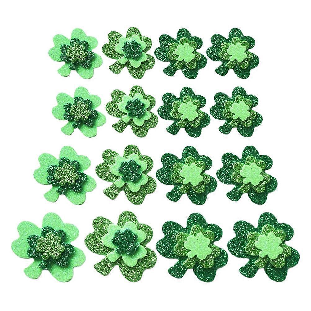 Shamrock Stickers For Patrick's Day Party Decorative Items 4.00X4.00X0.10cm Assorted Color Festive Atmosphere Creation 3 Bags