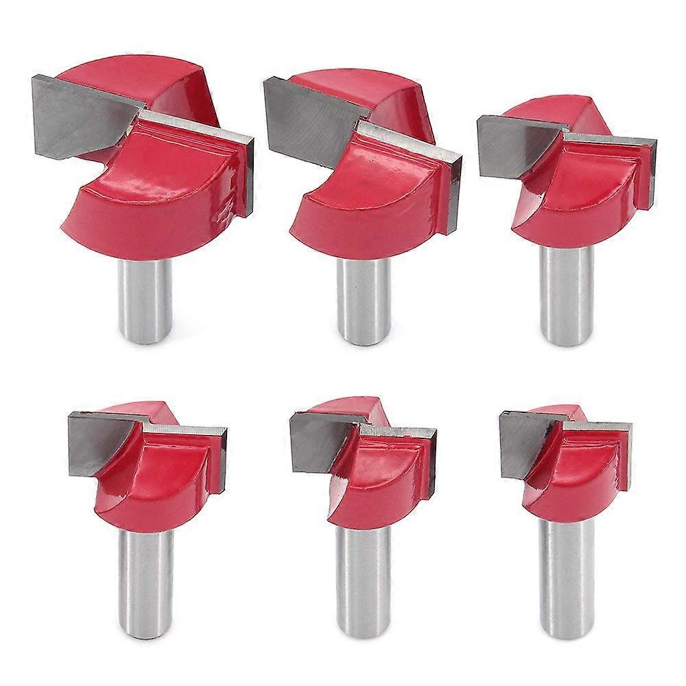6Pcs 8mm Shank Woodworking Slotting Router Bits Double Edge End Mill Woodworking Bottom Cleaning Wood Router Bits Cutting Dia 18/20/22/25/30/32mm