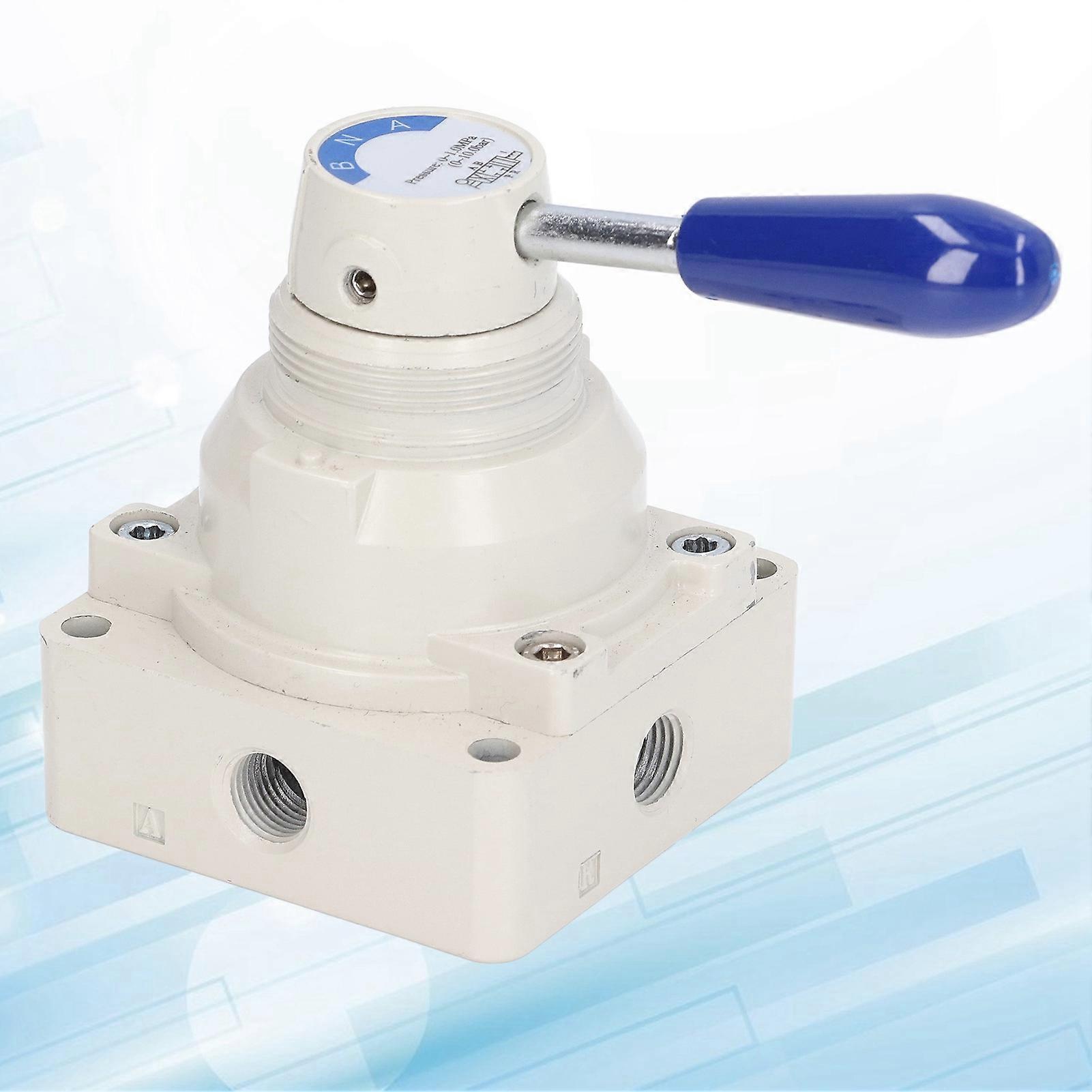 Air Hand Valve Rotary Lever 2 Position 4 Way Pneumatic Flow Control Switch Accessory4HV310-10 
