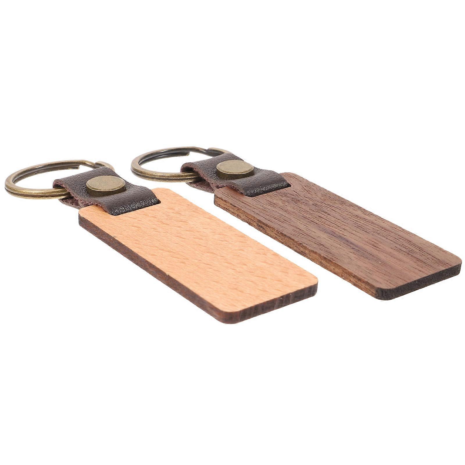 DIY Keychain Blanks with Unique Design for Decor Assorted Color Wood and Metal Craft Supplies