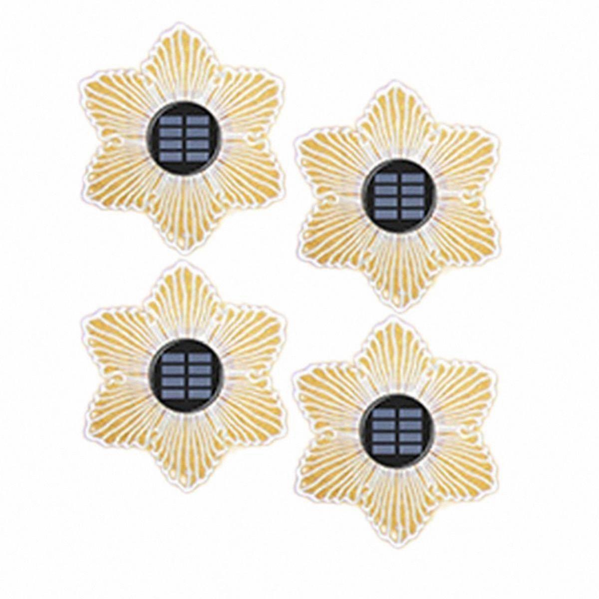 4-Pack Solar-Powered Acrylic Garden Pathway Lights for Outdoor Use