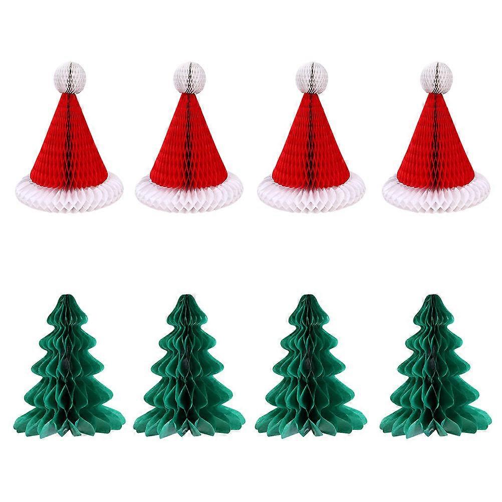 زينة معلقة ملونة 8 قطع لمنظمي الحدث مصممة كديكور حفلة احتفالية لعيد الميلاد