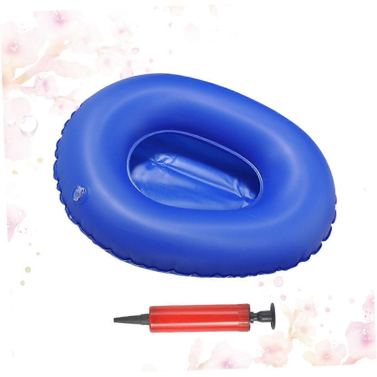 Inflatable Bed Pan for Patients Practical Portable and Foldable Care Solution for Elderly People Random Pump Colour