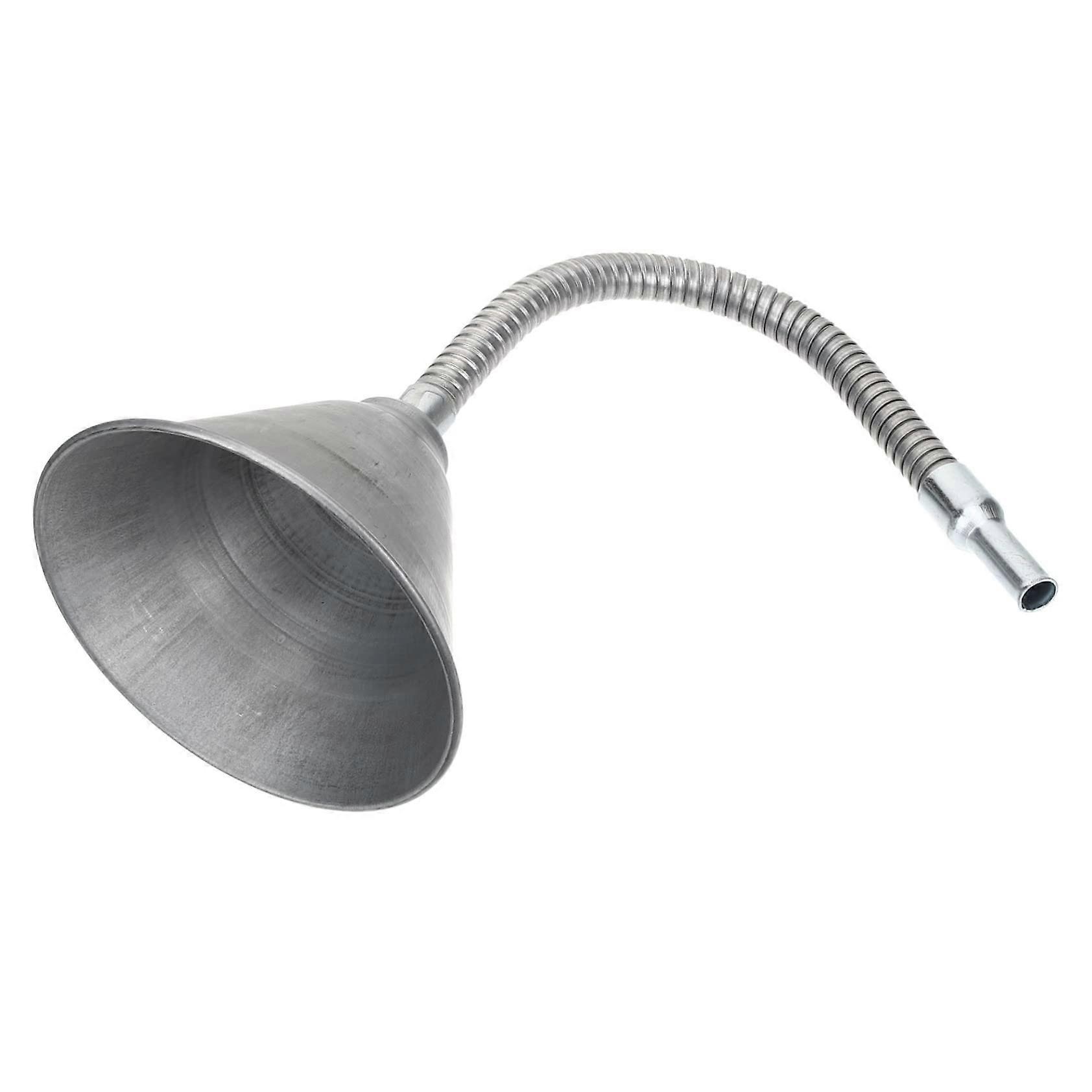 Iron Oil Funnel with Flexible Extra Long Design and Integrated Filter for Cars and Motorcycles for Easy Fluid Filling