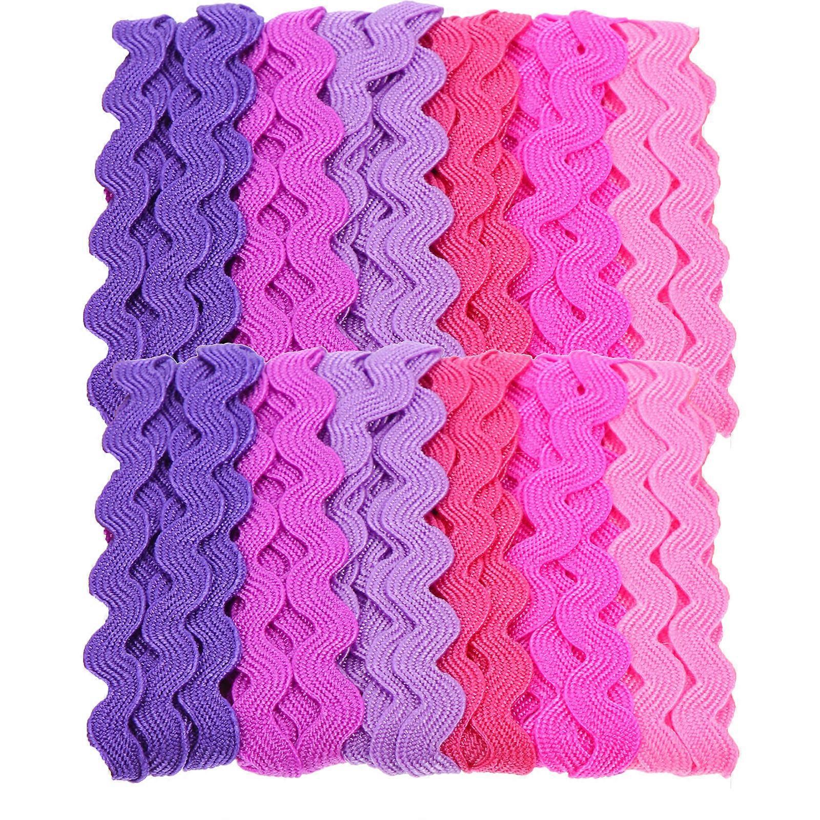 Wave Pattern Sewing Trim Ribbon For Holiday For Clothing And Decor In Multi Color With Good Air Permeability 2Pcs
