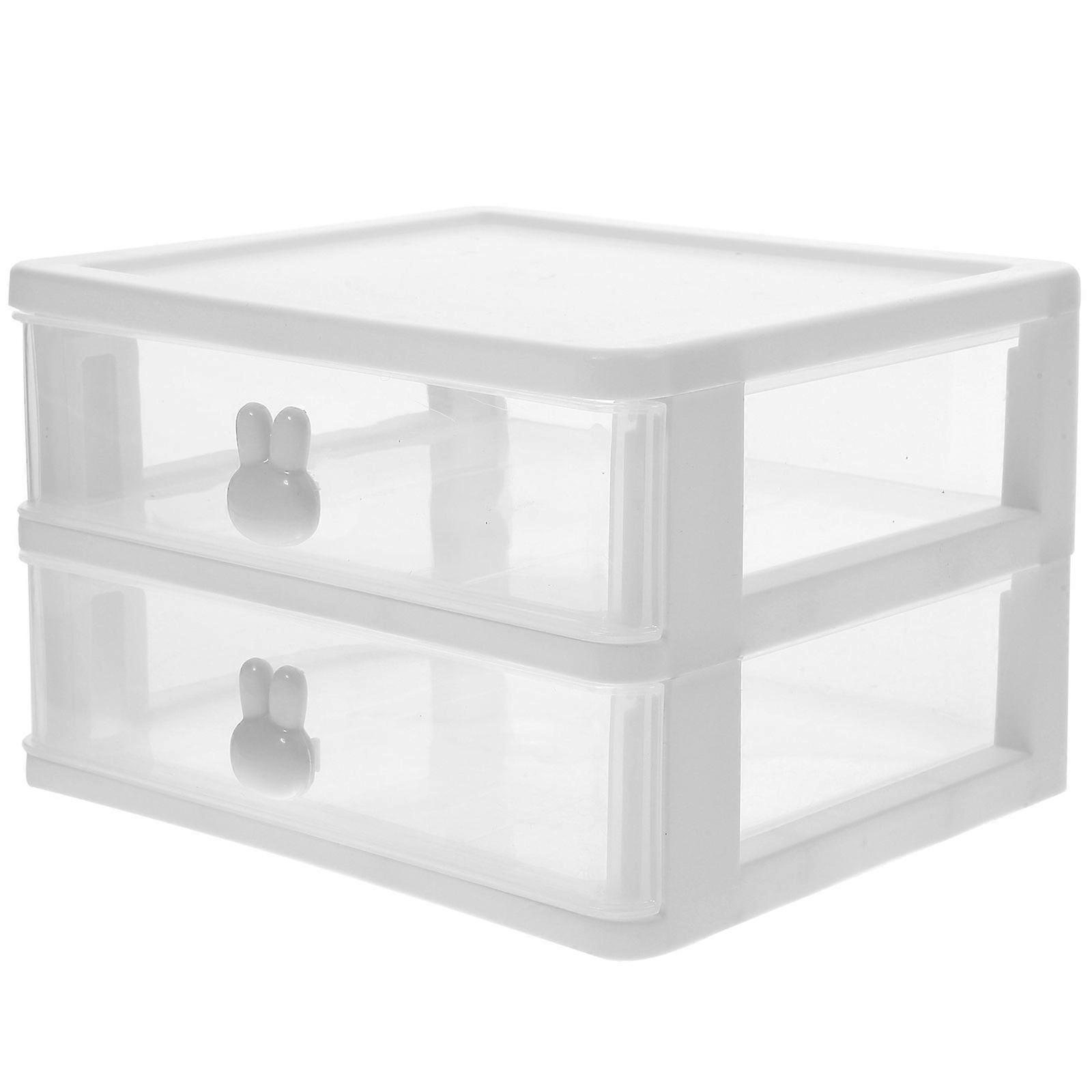 Multi-Layer Desktop Storage Organizer Plastic Holder For Office Work 17X14.5CM 1Pcs