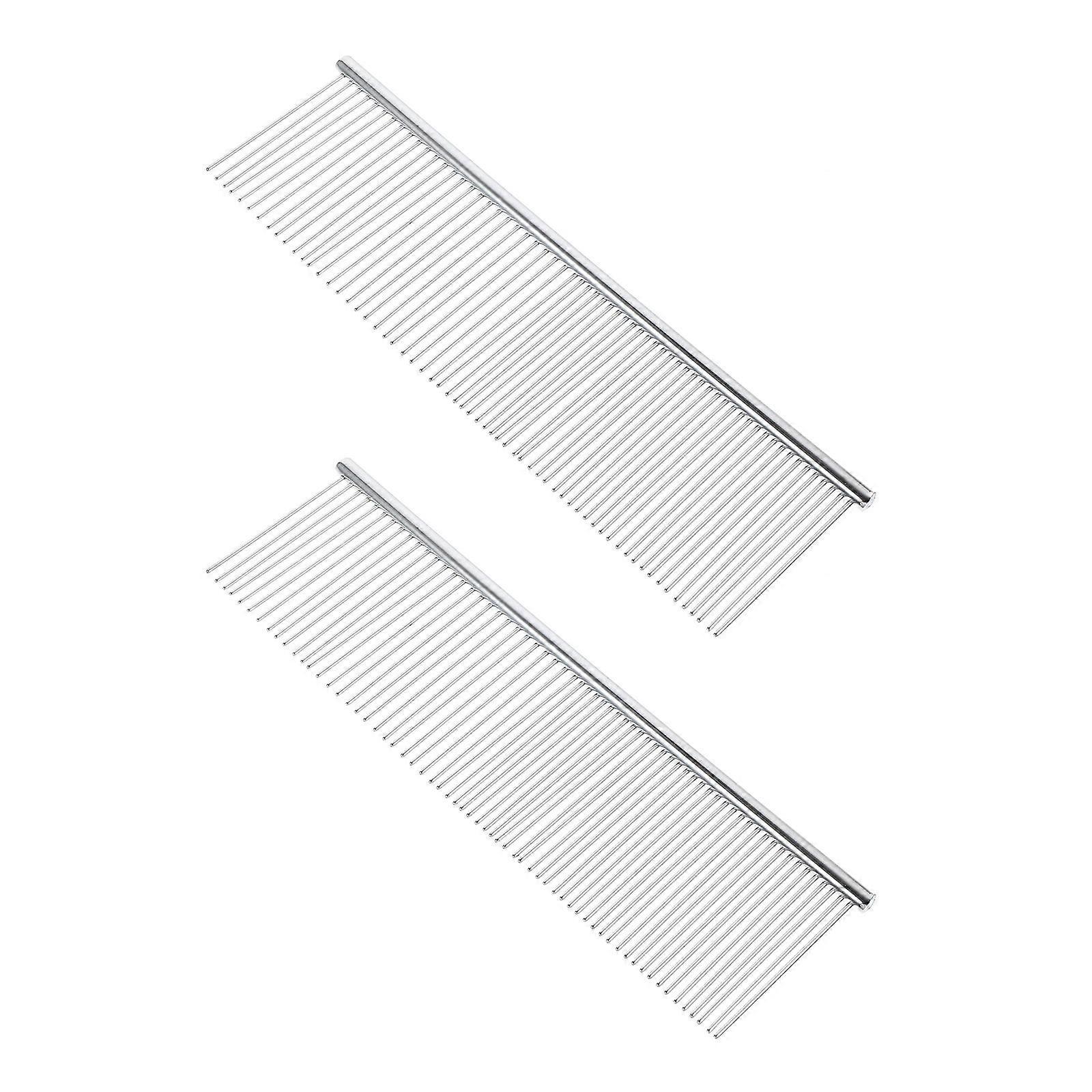 Macrame Brush With Tangle Removal Function Ideal For Pet Care And Crafts Made Of Durable Stainless Steel 2Pcs