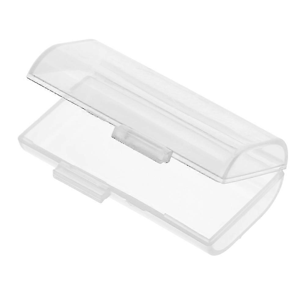 Clear Plastic Battery Organizer Case Holder For 4 AAA Batteries Compact Lightweight Storage For Travel 1Pack