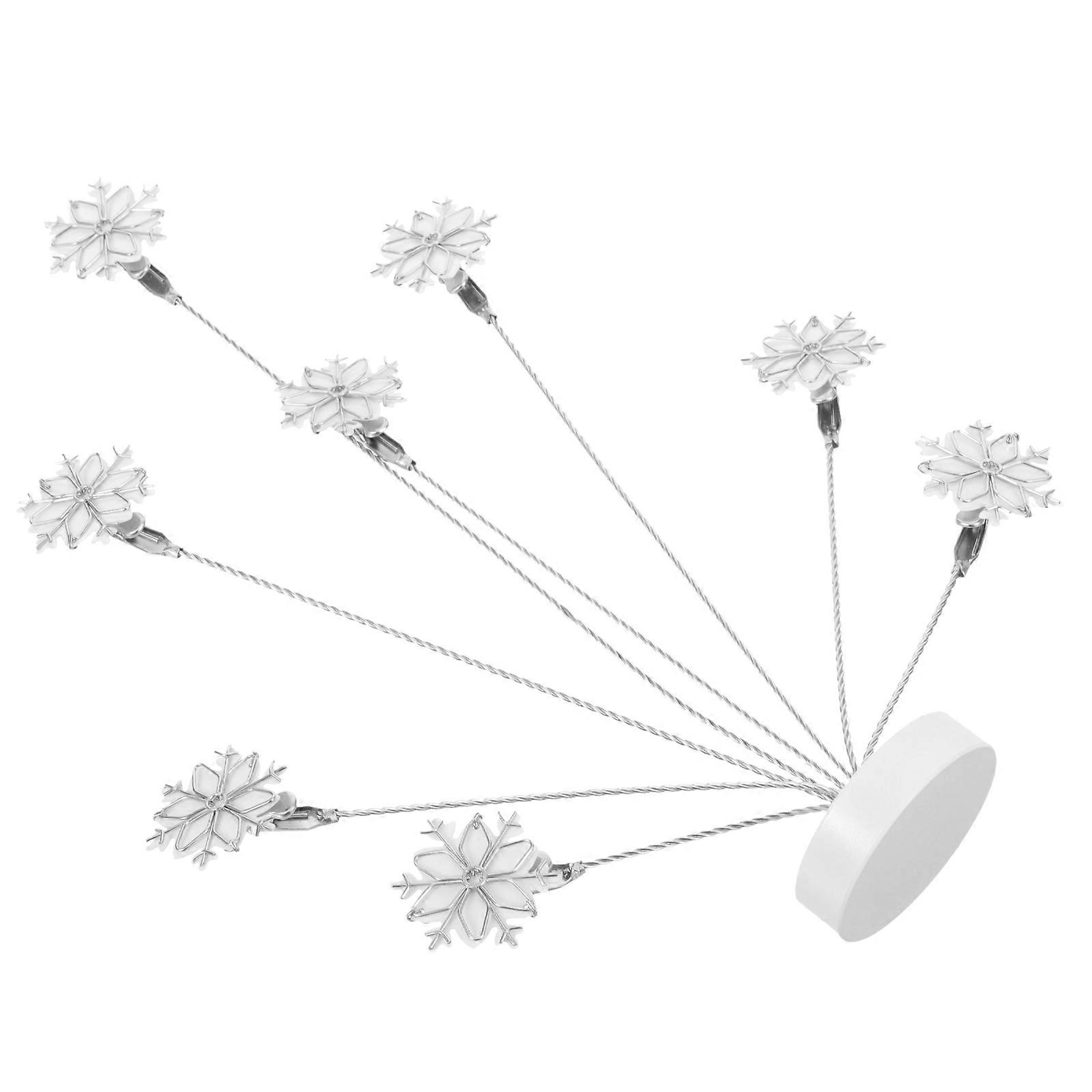 White Stainless Steel Photo Holder Clips Stand for Adornment with Creative Design and Metal Material
