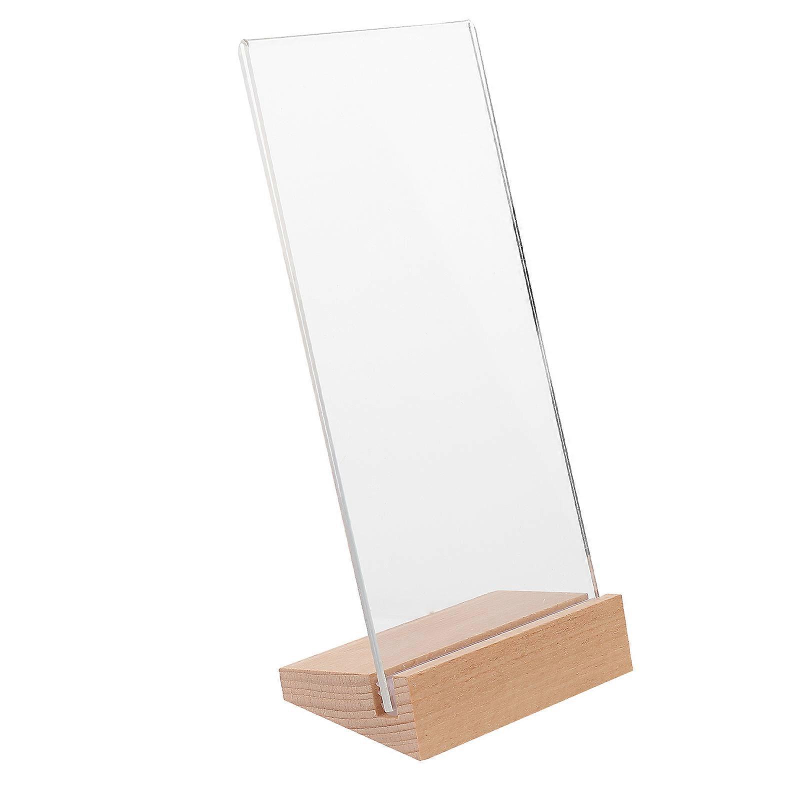 Beech Wood Versatile Table Note Holder with Rounded Corners – Multi Purpose Vertical Desktop Photo Rack for Menus, Price Displays & Advertising in