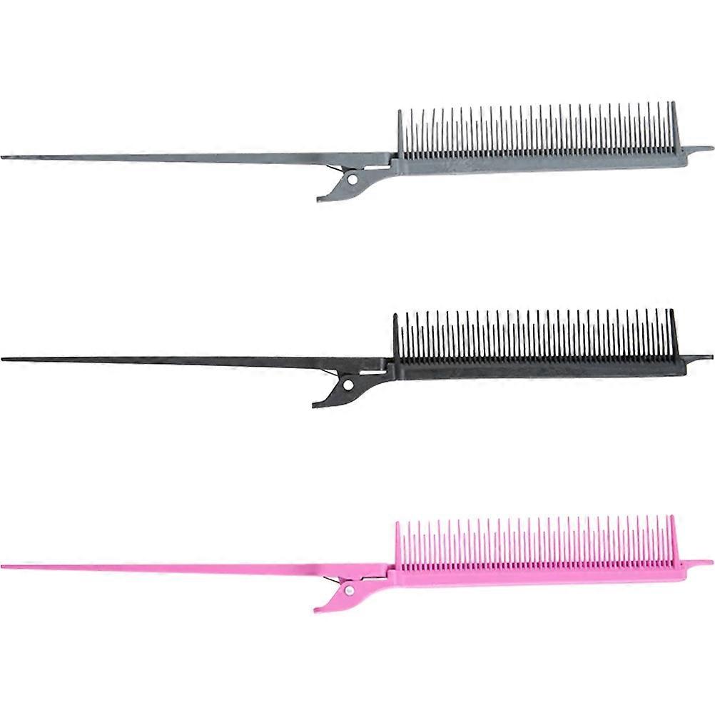 Rat Tail Combs For Hair Styling And Sectioning In Assorted Color With Smooth Hair Function 3Pack