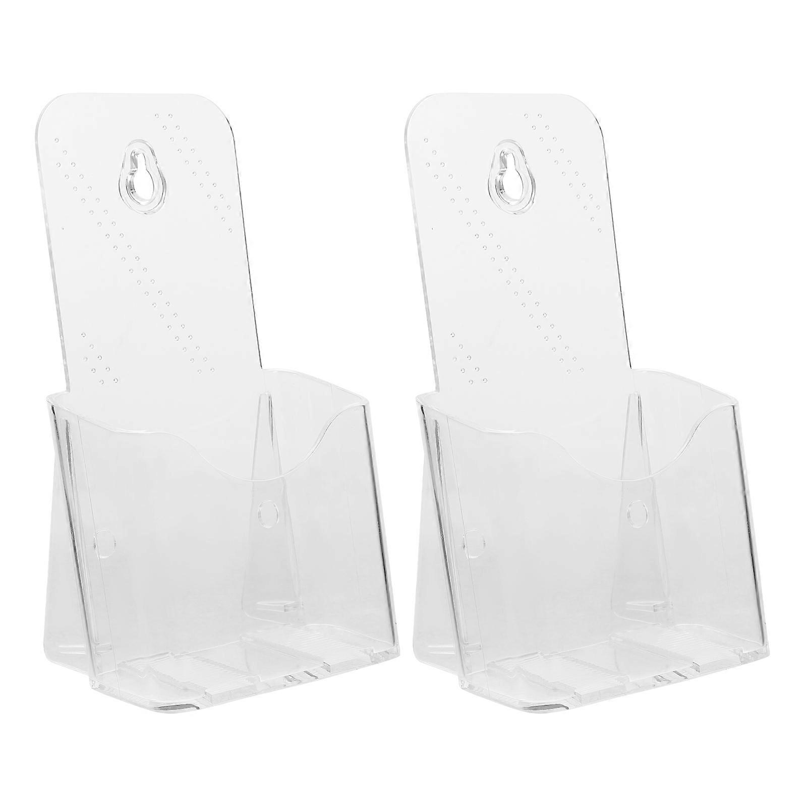 Transparent Wall Mounted File Holder Display Rack   Acrylic Document, Magazine & Bill Organizer   Multi Functional Wall & Desk Storage Solution