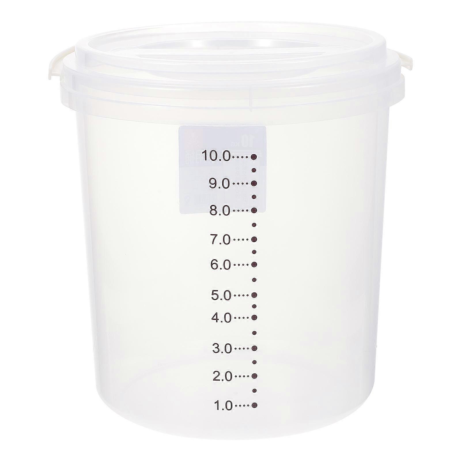 Rice Storage Box for Grain Storage 1Pcs Moisture-Proof White Plastic Bucket