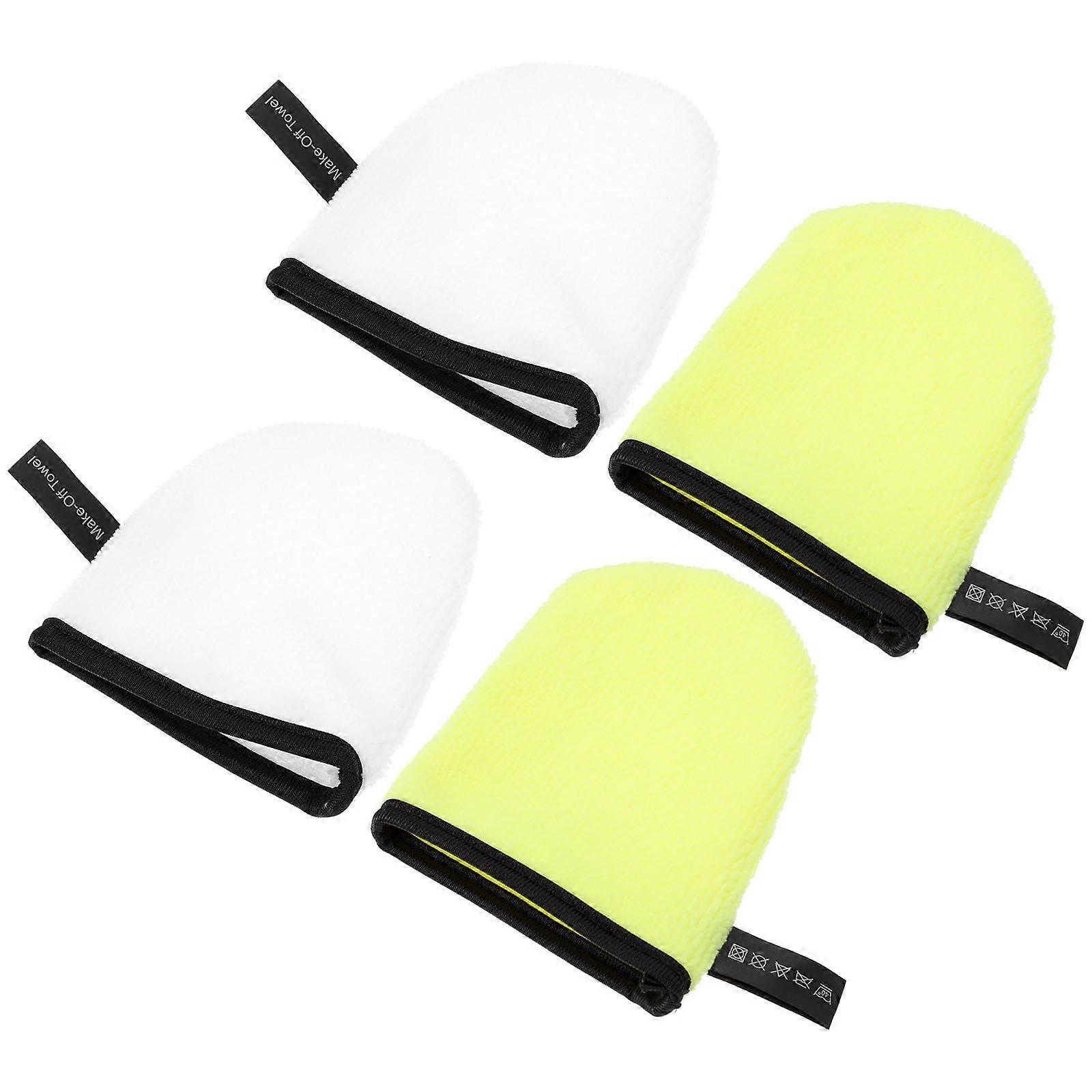 Here's a refined product description for your **4pcs Double Sided Face Cleaning Soft Absorbent Makeup Removal Towels**:
### π 4 Pack Double