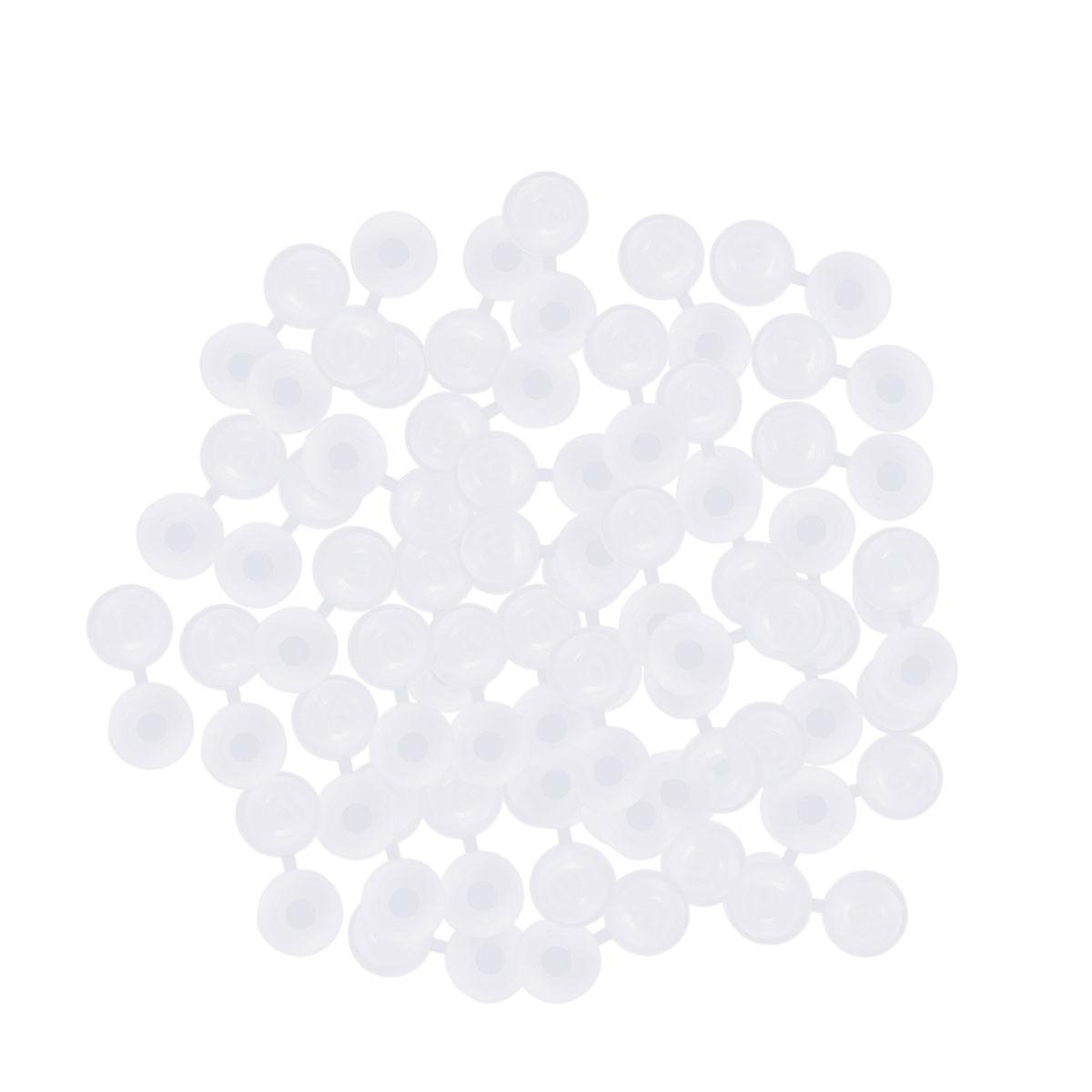 Screw Cap Covers for Rustproof Use Hard Plastic White 50 Pieces Fits Most Roofing Sheets