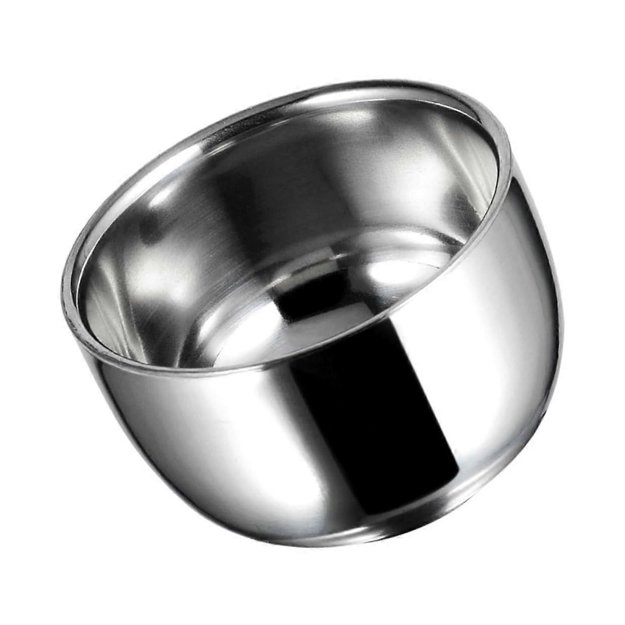 Stainless Steel Shaving Bowl Bubble Silver 7.3x5cm
