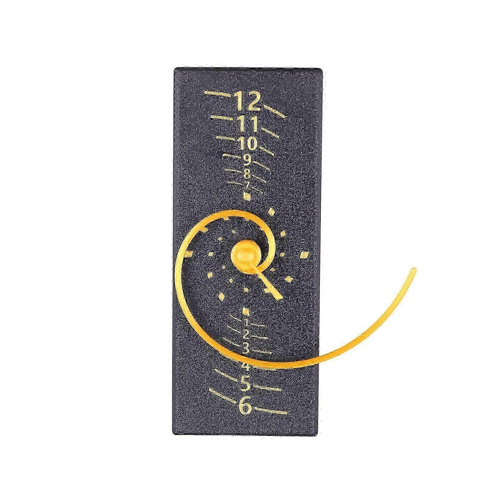 Spirals Fibonaccis Rectangular Wall Clock Combining Mathematical Aesthetic and Modern Styles for Unique Homes Decors