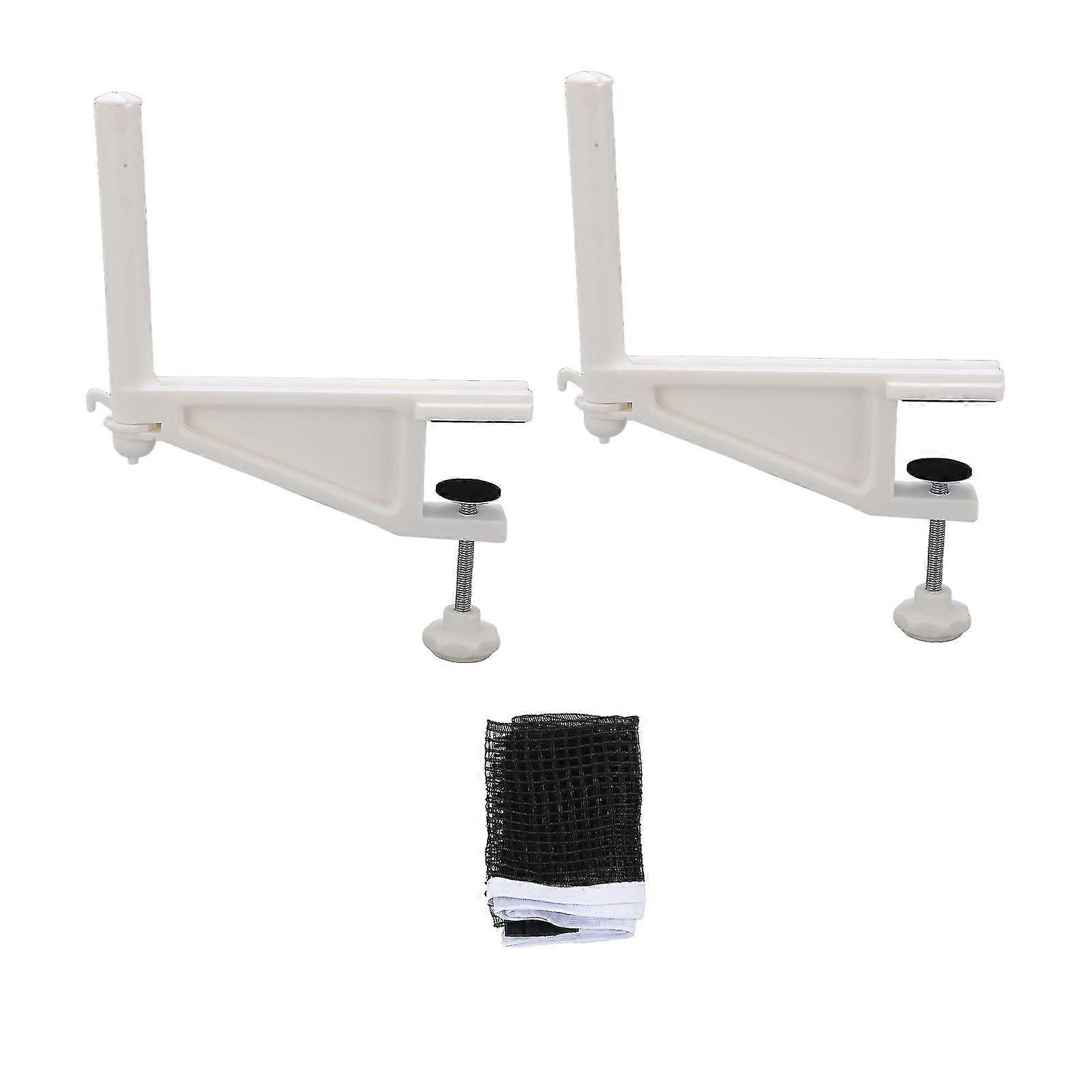 2025 Professional Portable Table Tennis Net with Adjustable Clamp Post Set Screw FixationWhite