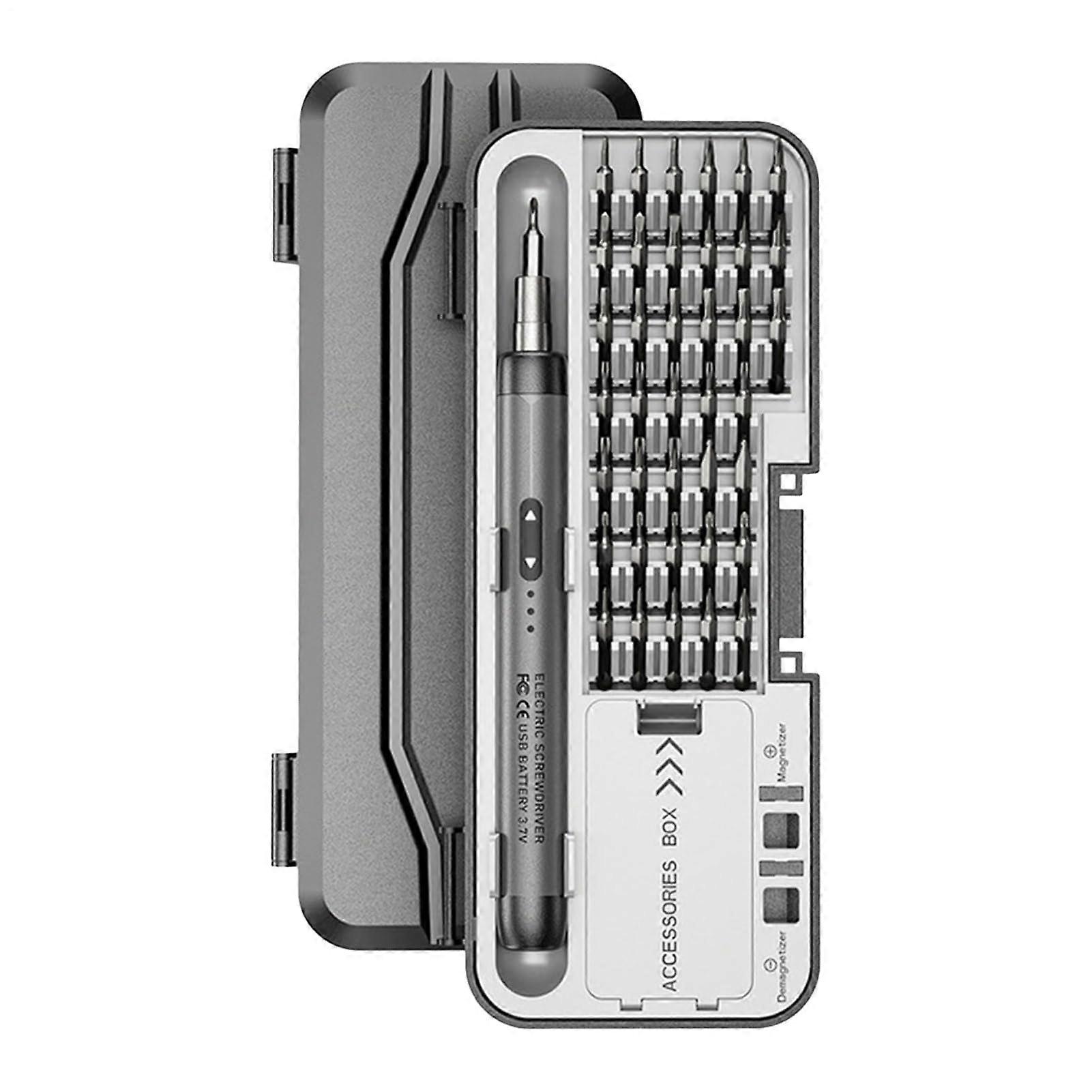 Electric Screwdriver, Precision Screw Set, Rechargeable Drill Tool, 6.7 x 7.9 inch, Compact and Powerful/Ergonomic and Easy to Use for Hiking, Camping