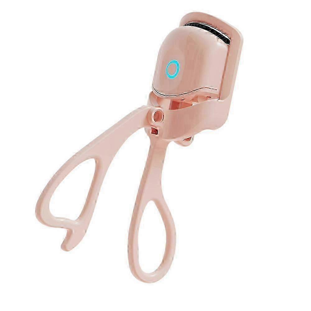 Electric Heated Eyelash Curler - USB-C Charging, 65-85 Adjustable, 24H Curl Hold, White/Pink (Anti-Scald Design)