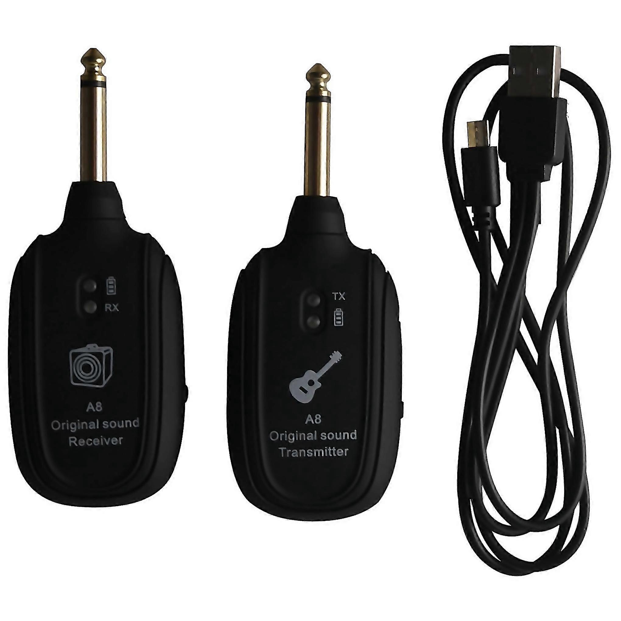For uhf guitar wireless system mitter receiver builtin rechargeable