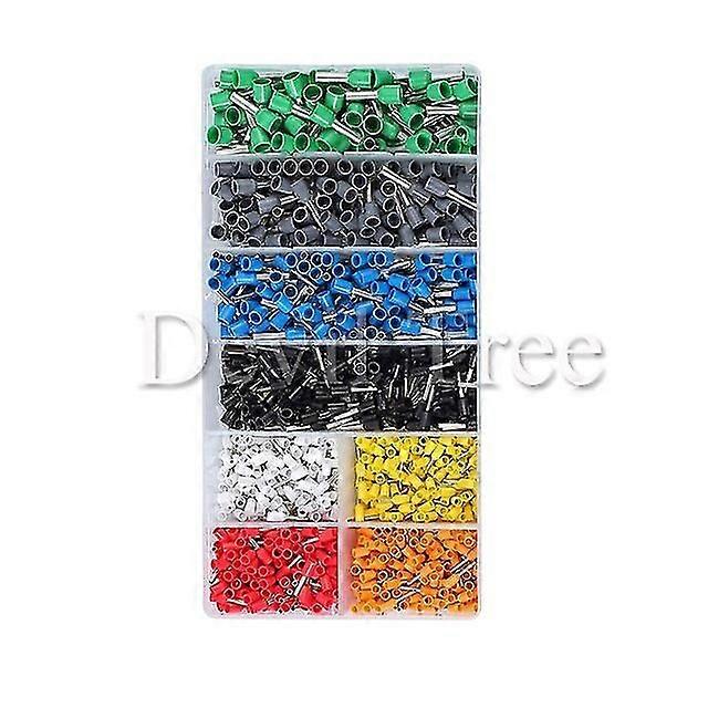 Ferrule crimping tool kit, hexagonal sawtooth self-adjustable ratchet wire terminals crimper kit with wire terminals kits